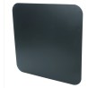 Plaque de protection Poêle à gaz Tapis de Cheminée Carrée 69 x 69 cm Acier Noir Vernis Épaisseur 2 mm 10.5 kg
