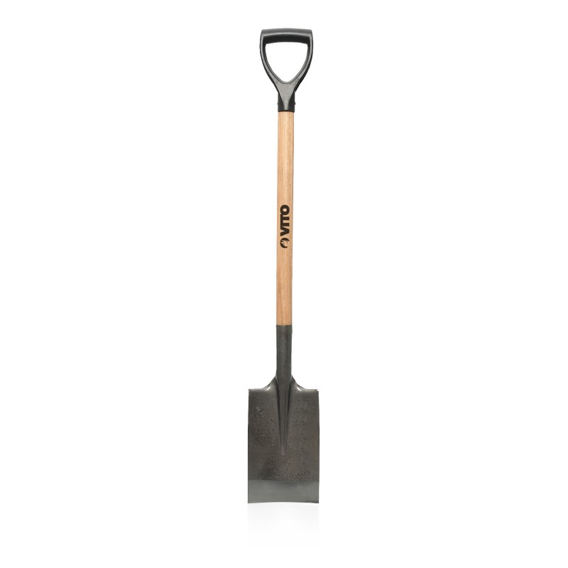 Bêche à rebord Acier Trempé Manche en Bois Poignée ergonomique VITO