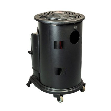 Poêle à gaz Fonte véritable 3.4KW NOIR Chauffage au gaz avec Effet feu de bois Provence UNIVERSAL