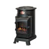 Poêle à gaz Fonte véritable 3.4KW NOIR Chauffage au gaz avec Effet feu de bois Provence UNIVERSAL