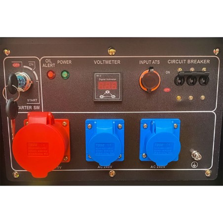 Groupe électrogène diesel 12,5KW Mono et Triphasé Démarrage électrique Prise ATS Autonomie 24H 50L AVR CHAMPION