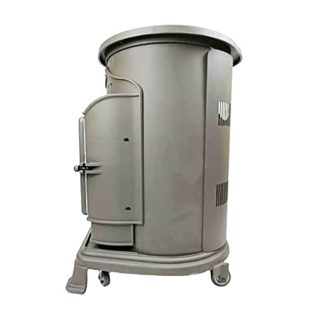 Poele à gaz 3,4KW Fonte véritable Provence Marron miel + Tuyau gaz + Detendeur gaz butane UNIVERSAL