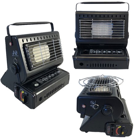 Chauffage à gaz portable 1300W Céramique Réglable Pêche Camping Outdoor NIKLAS