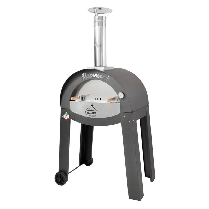 Four à bois Professionnel Cuisson 2 Pizzas INOX 430 Haute qualité 130Kg 400°C Bellanapoli