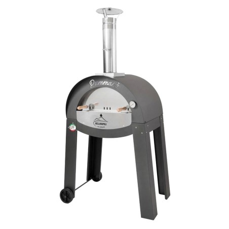 Four à bois Professionnel Cuisson 2 Pizzas INOX 430 Haute qualité 130Kg 400°C Bellanapoli