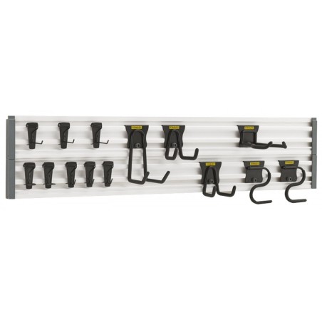 Ensemble de 2 rails 120 cm de rangement 18 accessoires STST22000 STANLEY