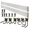 Ensemble de 2 rails 120 cm de rangement 18 accessoires STST22000 STANLEY