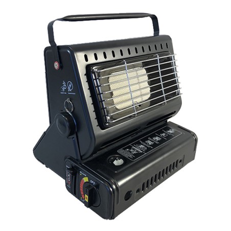 Chauffage à gaz portable 1300W Céramique Peche Outdoor + 28 Cartouches gaz NIKLAS