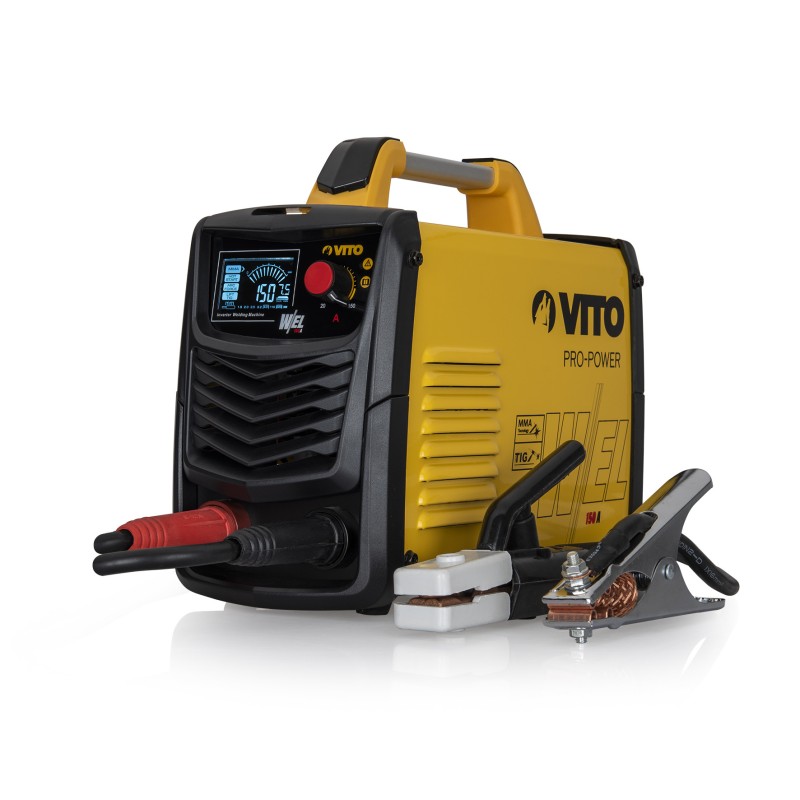 Poste à souder Inverter MMA 150A Soude Baguettes électrodes de Ø 1.6 à 4 mm Malette VITO
