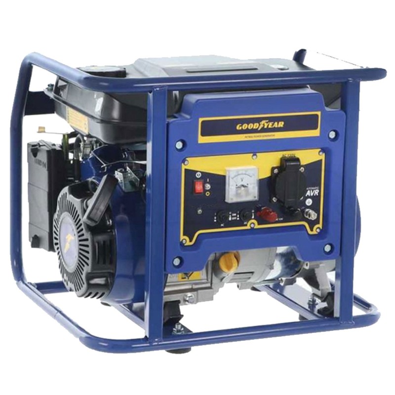 Groupe électrogène Essence Moteur 94 Cm3 4T OHV 2.5CV 1100W AVR Autonomie 8h GOODYEAR