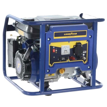 Groupe électrogène Essence Moteur 94 Cm3 4T OHV 2.5CV 1100W AVR Autonomie 8h GOODYEAR