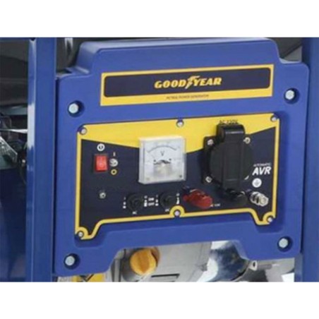 Groupe électrogène Essence Moteur 94 Cm3 4T OHV 2.5CV 1100W AVR Autonomie 8h GOODYEAR