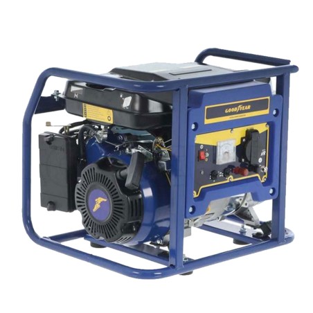 Groupe électrogène Essence Moteur 94 Cm3 4T OHV 2.5CV 1100W AVR Autonomie 8h GOODYEAR