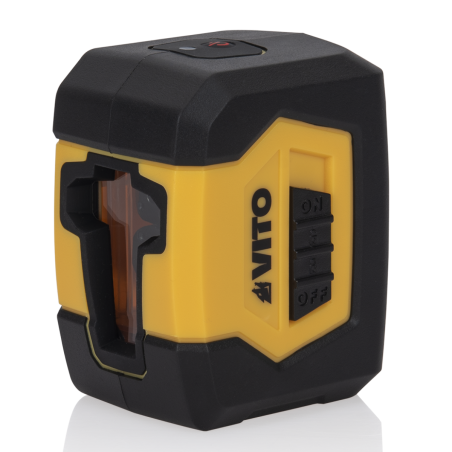 Niveau Laser de poche 2 lignes Vertes Portée 20 m VITO Intérieur extérieur 2 piles fournies