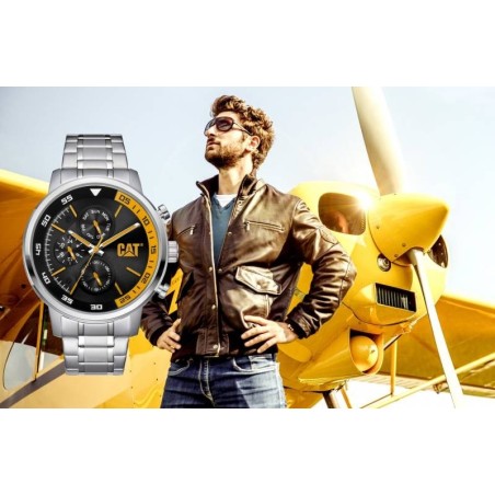 Montre Homme Watch Ø 46 mm Bracelet Inox Résistance à l'eau 100 m CAT