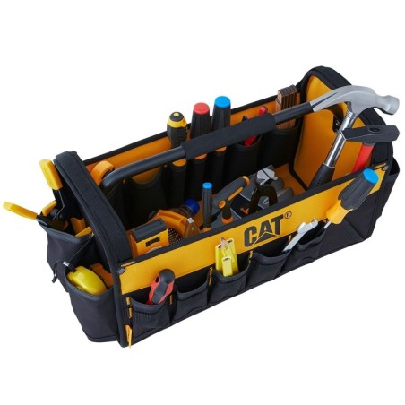 Sac à outils 12L Polyester / PVC 1 poche intérieure 16 poches extérieures CAT