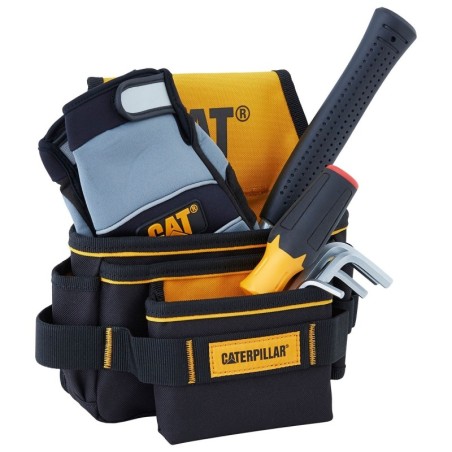 Porte outils 5 poches Sacoche à outils Polyester 600D / PVC CAT