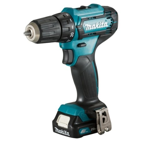 Perceuse sans fil 12V + 2 Batteries lithium 2Ah + chargeur 12V + Mallette MAKITA