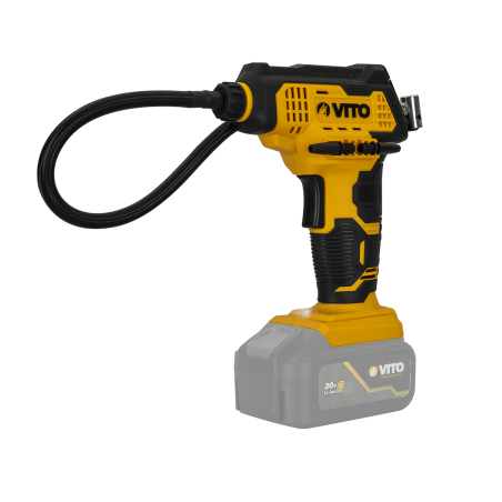 Mini Compresseur sans fil 7 bar 20V + Batterie lithium 2Ah  Chargeur + 6 Embouts de gonflage VITO