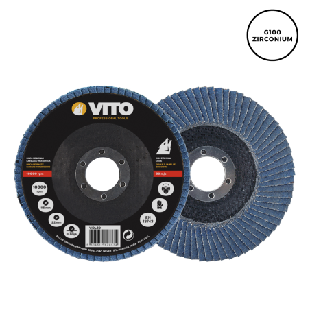 Disque à lamelle Diamètre 115 mm Alésage 22,5 mm- G100 zirconium VITO