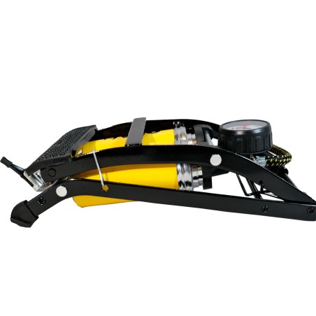 Pompe à pied double piston 7 bar Manomètre Gonflage rapide Précis VITO