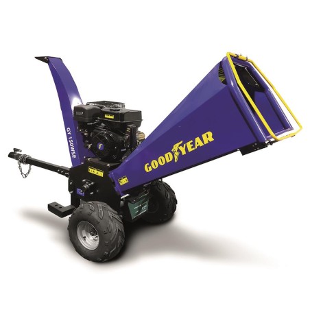 Broyeur végétaux thermique 11000W 15CV Branches Ø5 à 12cm Max Démarrage électrique GOODYEAR