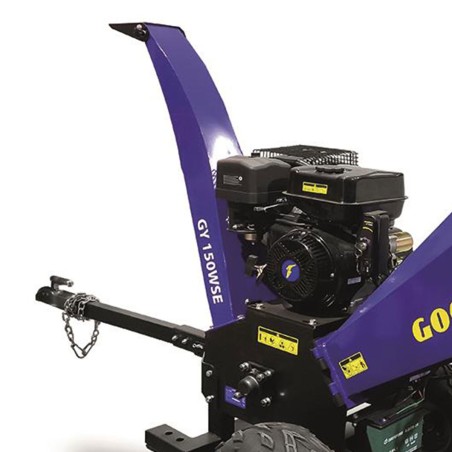 Broyeur végétaux thermique 11000W 15CV Branches Ø5 à 12cm Max Démarrage électrique GOODYEAR