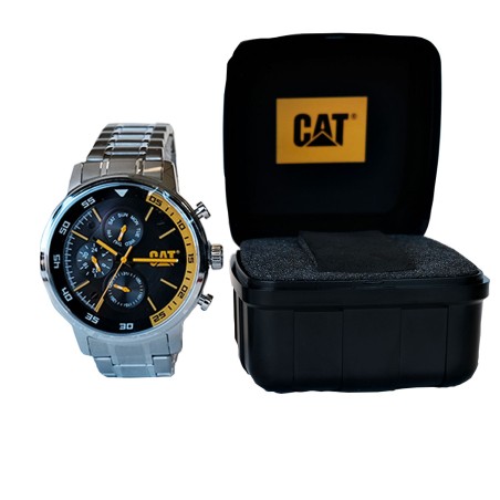 Montre Homme Watch Ø 46 mm Bracelet Inox Résistance à l'eau 100 m CAT