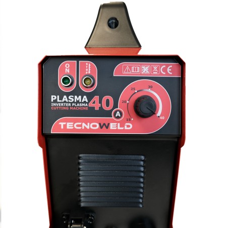 Poste à découpage Plasma Inverter 40A IGBT Découpeuse plasma 2 à 10mm Torche + Pince + Manomètre intégré TECNOWELD