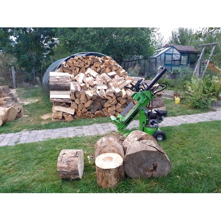 Fendeuse à bois thermique 12 tonnes Bûches Longueur 52cm Ø30cm Moteur essence 4T 7CV VITO