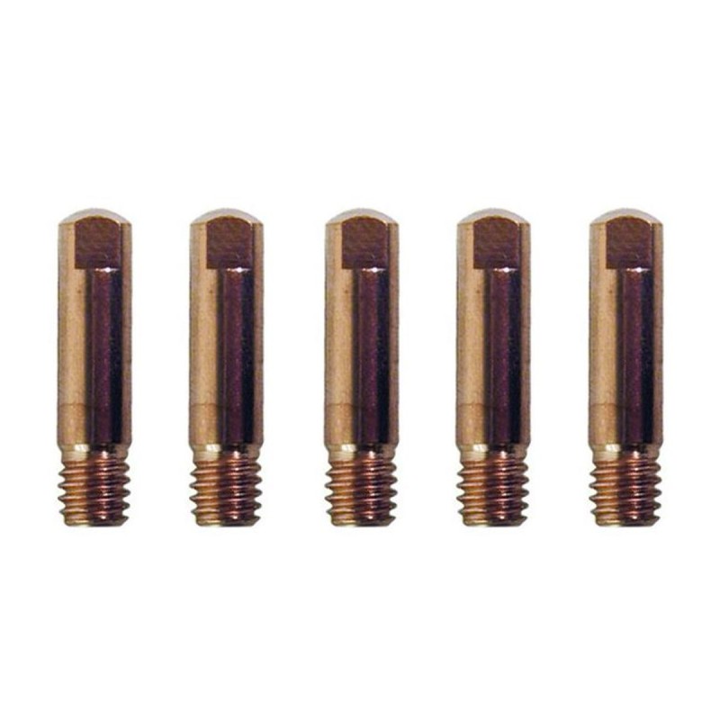 Tubes contact Ø 1 mm 6 x 25 mm Lot de 5 pour soudure MIG/MAG TECNOWELD
