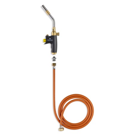 Chalumeau à gaz Tuyau 2m Connexion directe sur Bouteille Gaz Flamme Réglable Piezo KEMPER