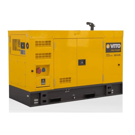 Groupe electrogène Diesel 20kVA 16KW  Triphasé Monophasé AVR ATS Démarrage Automatique Autonomie 17h VITO