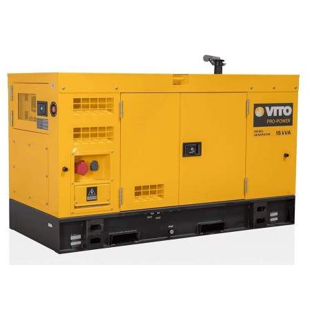 Groupe électrogène Diesel 15KVA 13,2KW  Triphasé Monophasé AVR Démarrage Automatique Autonomie 17 H VITO