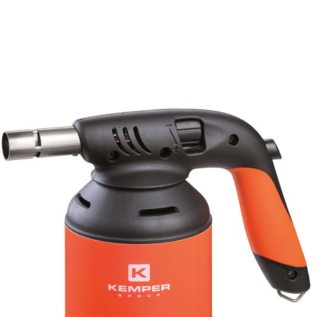 Lampe à souder gaz 1900°C Utilisation toutes positions Allumage piezo pour cartouche gaz Perçable KEMPER