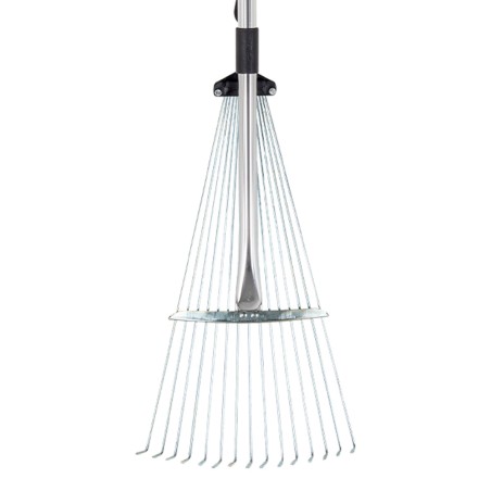 Balai à gazon aluminium 15 dents Manche télescopique 89.5 - 180 cm VITO
