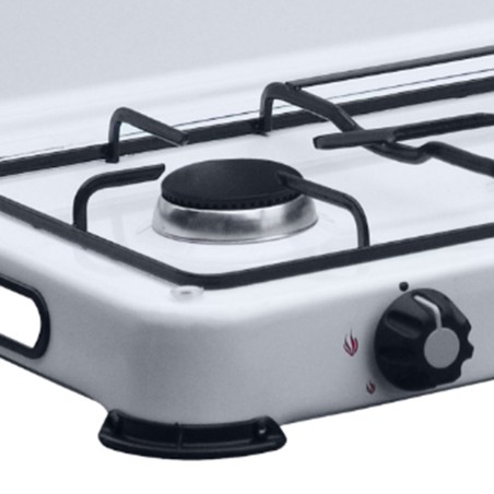 Réchaud gaz 3 feux 4100W - Brûleurs fonte Amovibles Grille et Couvercle - Plaque de Cuisson Gaz Butane ou Propane