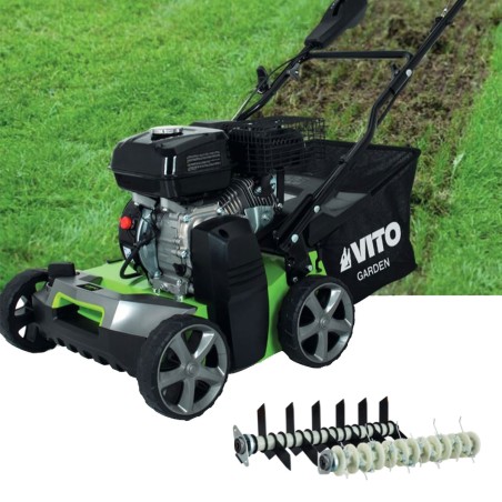 Scarificateur Démousseur 5,4CV 212cm3 Coupe 40cm Lames et ressorts VITO