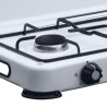 Réchaud à gaz 2 feux 3200W Brûleurs fonte amovibles Couvercle Plaque de cuisson Gaz Butane ou Propane GOLD