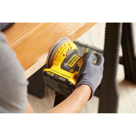 Ponceuse Orbitale 18V Ø 125mm + batterie lithium 2.0 Ah + Chargeur + feuille abrasive 80 gr STANLEY FATMAX SFMCW220D1S