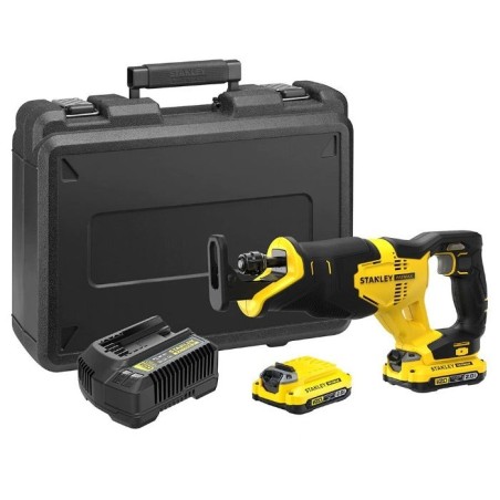 Scie sabre 18 V + 2 batteries Lithium 2 Ah + Lame + Mallette + Chargeur rapide STANLEY FATMAX