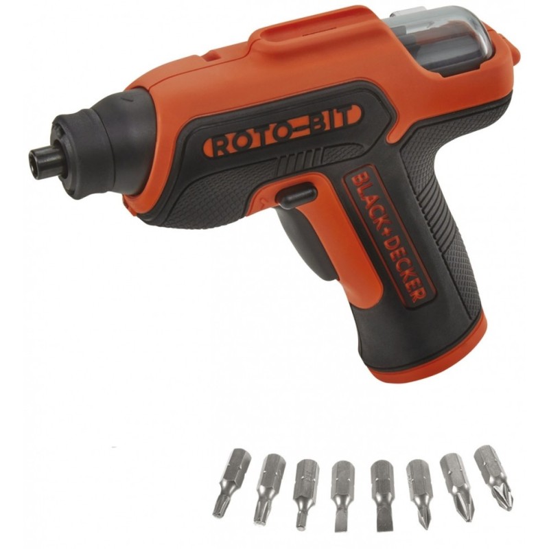 Tournevis sans fil 3,6V Lithium 1,5 Ah Black + Decker Coffret métallique 8 Accessoires