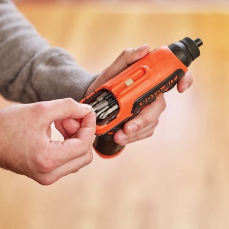 Tournevis sans fil 3,6V Lithium 1,5 Ah Black + Decker Coffret métallique 8 Accessoires