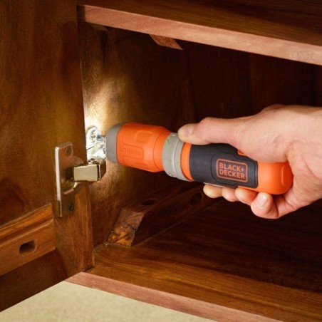 Tournevis sans fil 3.6V Batterie lithium + 5 embouts de vissage Black + Decker BCF602C