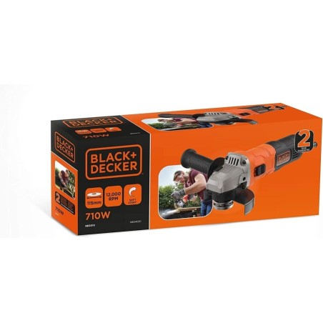 Meuleuse d'angle 710W Ø 115 mm BLACK & DECKER BEG010