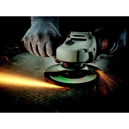 Meuleuse d'angle 1200W 125mm Poignée latérale Black + Decker KG1202
