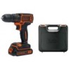 Perceuse Visseuse sans fil 18V Batterie lithium 1,5 Ah Black + Decker Chargeur Mallette