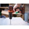 Perceuse à percussion sans fil 18V + Batterie lithium 1,5Ah Black + Decker + Chargeur + Coffret rangement