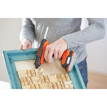 Pistolet à colle sans fil 12 V Black & Decker Livré sans batterie ni chargeur BDCGG12N