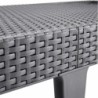 Transat inclinable 4 positions KETER Transat effet rotin anthracite Bain de soleil Haute resistance Jardin Terrasse
